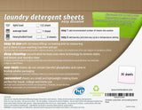 Homevative Laundry Detergent Sheets, Unscented, Sensitive Skin, 30 count