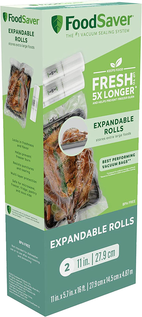 FoodSaver Vacuum Sealer Bags for Extra Large Items, Rolls for