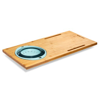 Homevative Bamboo Cutting Board with Colander