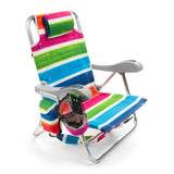 Homevative Kids Folding Backpack Beach Chair with 4 Positions, Carry Handle, Storage Pouch, Cup Holder and Phone Holder,