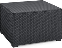 Keter Emma Corfu Coffee Storage Table Modern All Weather Outdoor, Grey