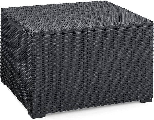 Keter Emma Corfu Coffee Storage Table Modern All Weather Outdoor, Grey