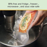 FoodSaver Vacuum Sealer Bags, Rolls for Custom Fit Airtight Food Storage and Sous Vide, 8" (2 Pack) and 11" (3 Pack) Mul